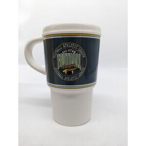 Russ Berrie Vintage Sports Travel Mug All Star Football Athletic League Ceramic